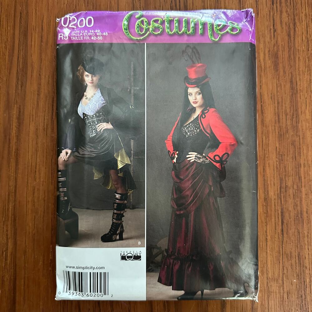 UNCUT Simplicity Costume Pattern 0200 Size 14-22